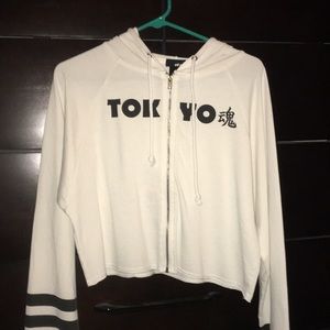 Cropped Zip up Hoodie